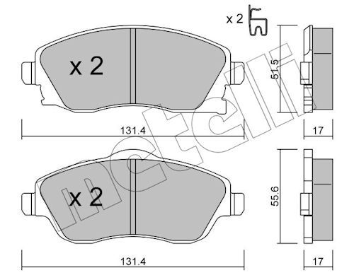 Plaquettes+de+frein+à+disque METELLI 22-0340-0