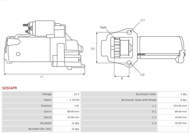 Стартер, Auto Starter S0504PR