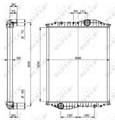 NRF 519908 Radiator, engine cooling