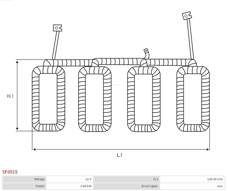 Обмотка збудження, стартер, Auto Starter SF0015
