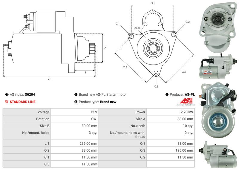 AS-PL S6204 Starter