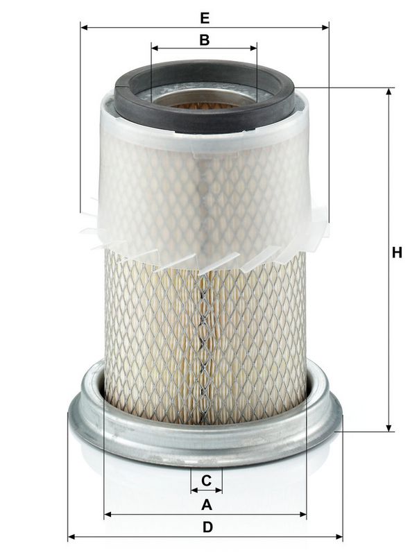 Luchtfilter 214x133x72 past: DYNAPAC CC102, CC122, CC122C, CC142C  JCB 1 CX, 2CX, 2CXL, 2CXS, 2CXSL, 2CX-SMO, 208S, 208S HF, 210S, 210SU, 8052