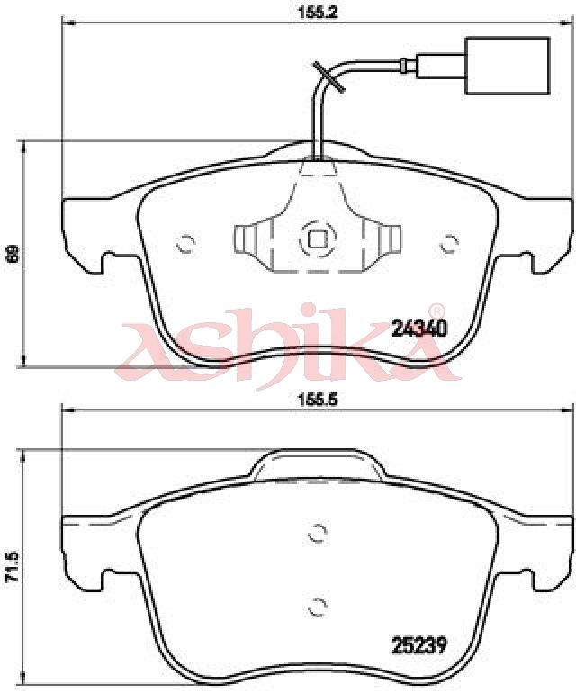 ASHIKA 50-00-0247 Brake Pad Set, disc brake