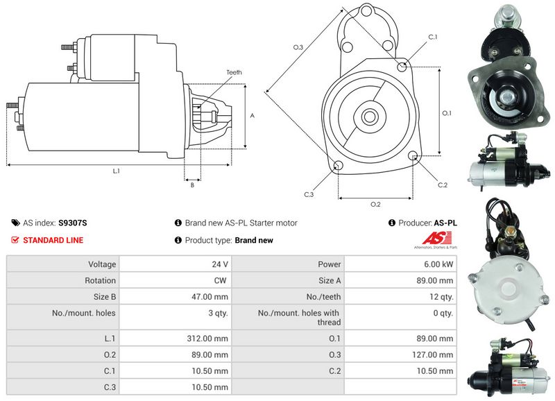 AS-PL S9307S Starter