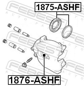 FEBEST 1875-ASHF Repair Kit, brake caliper