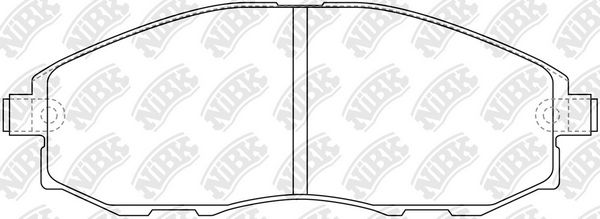 Комплект гальмівних накладок, дискове гальмо, Nibk PN0434