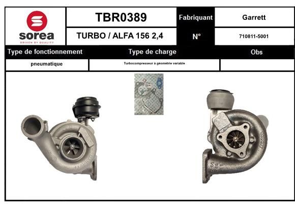 Compresor,sistem de supraalimentare TBR0388 EAI