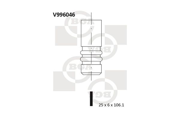 Випускний клапан, Bg Automotive V996046