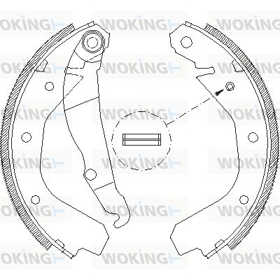 Комплект гальмівних колодок, Woking Z408800