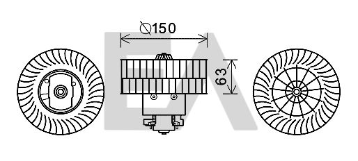 EACLIMA 42A07011 - Electric Motor, interior blower