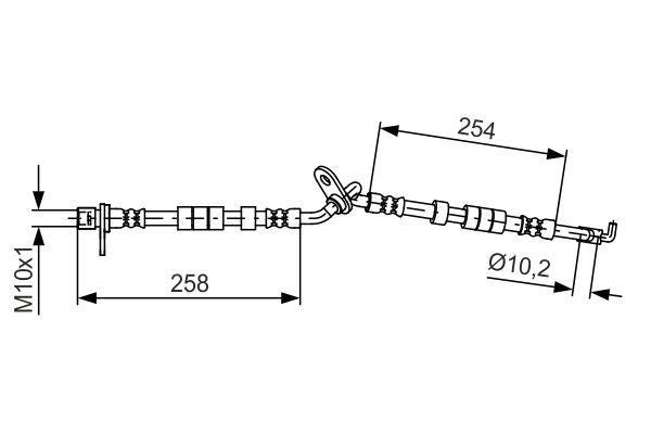 BOSCH PARTS MAZDA шланг гальмівний передній правий Mazda 6 03-