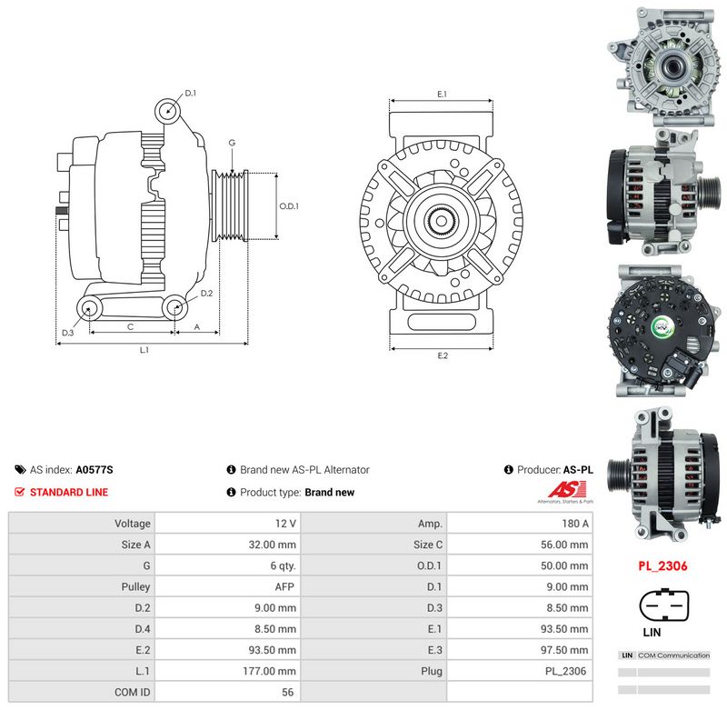 Generaator, AS-PL A0577S