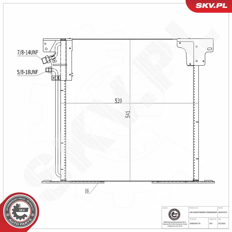 Kondensaator, kliimaseade, ESEN SKV 86SKV510