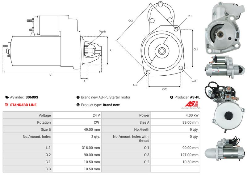 AS-PL S0689S Starter