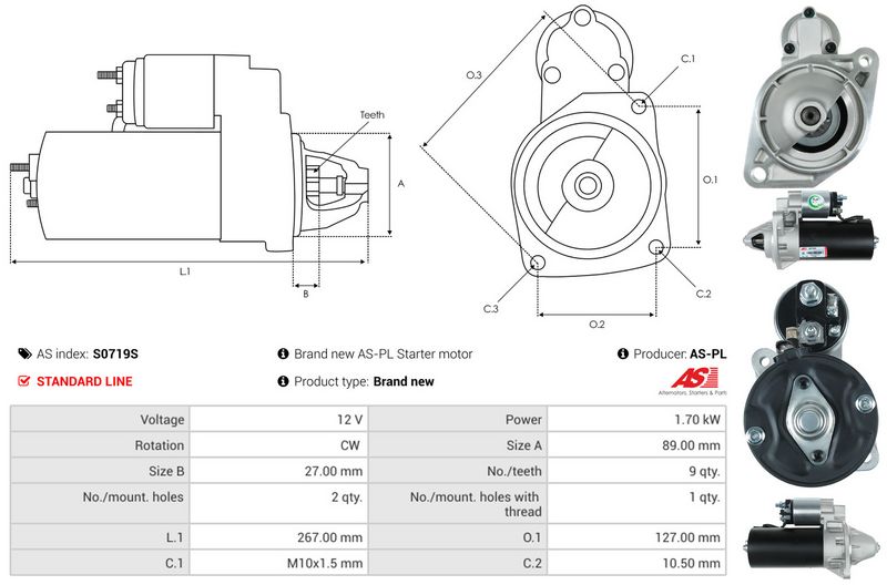 AS-PL S0719S Starter