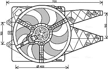 AVA QUALITY COOLING ventilátor, motorhűtés FT7568