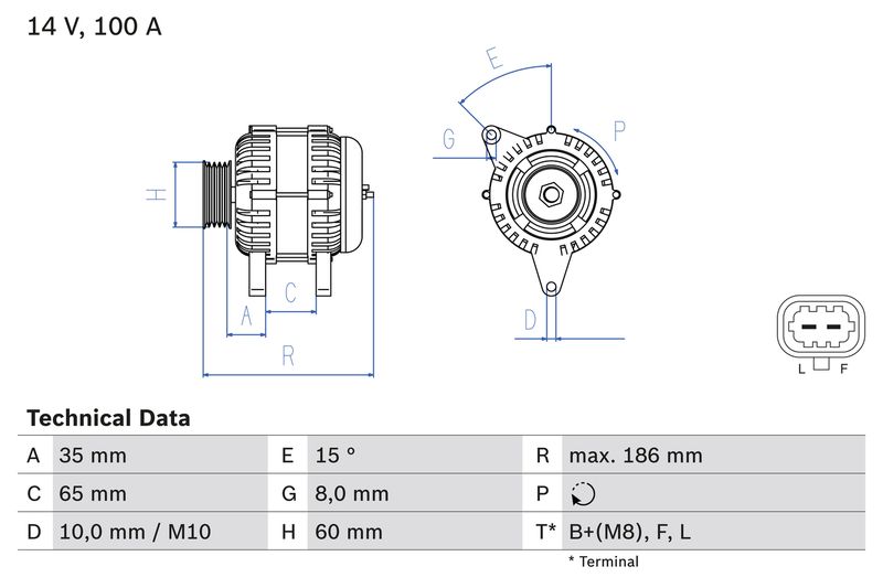 BOSCH Dynamo / Alternator 0 986 083 610