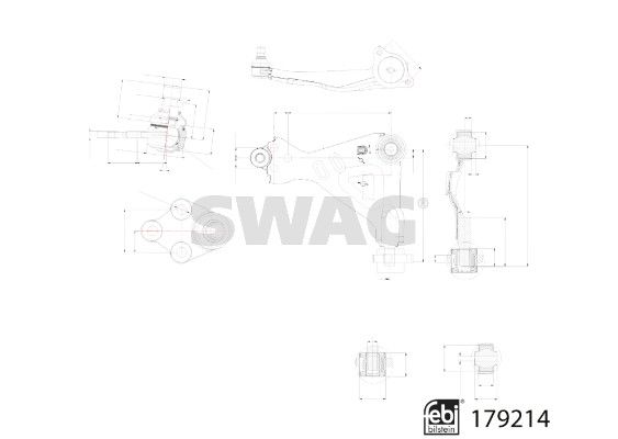 SWAG 33 10 4827 Control/Trailing Arm, wheel suspension