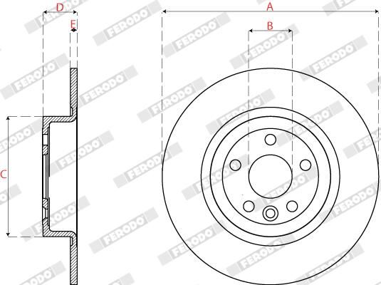 BREMSSCHEIBE FERODO DDF2771C 2