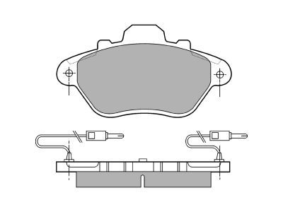 DELPHI LP654 Brake Pad Set, disc brake