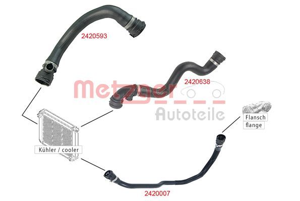 METZGER 2420638 Radiator Hose