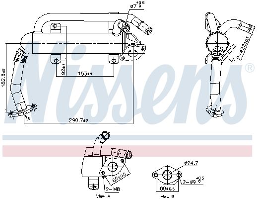 NISSENS 989397 Cooler, exhaust gas recirculation