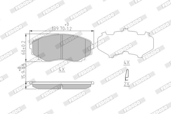FERODO FDB1757 Brake Pad Set, disc brake