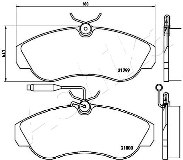 ASHIKA 50-00-0246 Brake Pad Set, disc brake
