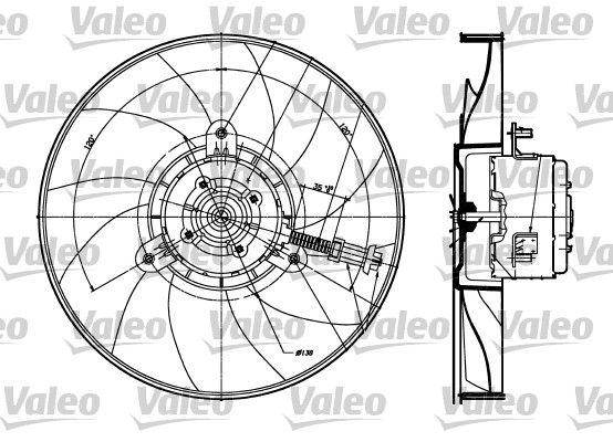 VALEO ventilátor, motorhűtés 698357