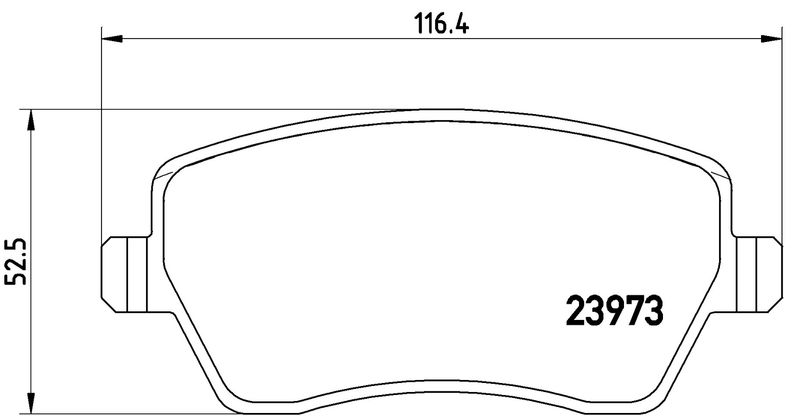 Комплект гальмівних накладок, дискове гальмо, Brembo P68033E