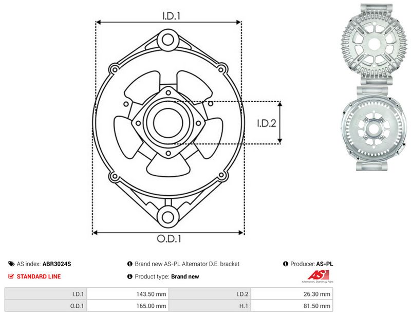 AS-PL ABR3024S Protective Cap, alternator
