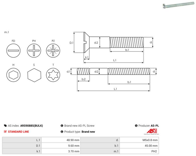 AS-PL ARS9088S(BULK) Repair Set, alternator