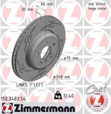 Гальмівний диск, Zimmermann 150.3483.54