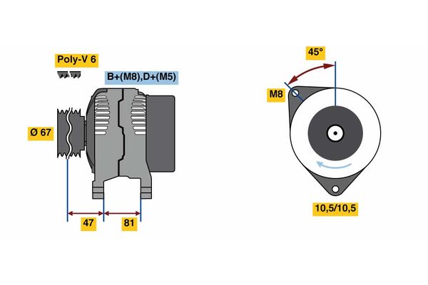 BOSCH generátor 0 986 080 120