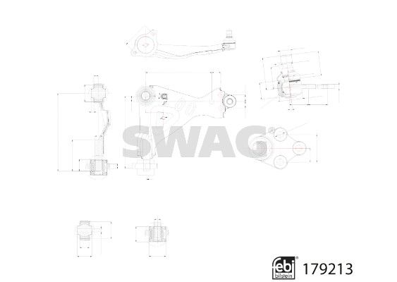 SWAG 33 10 4826 Control/Trailing Arm, wheel suspension