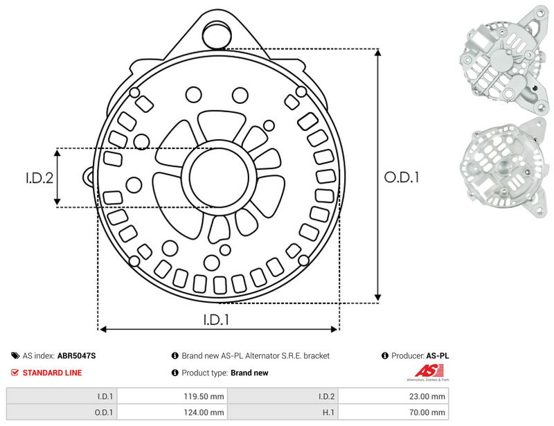 Kaitsekate, generaator, AS-PL ABR5047S