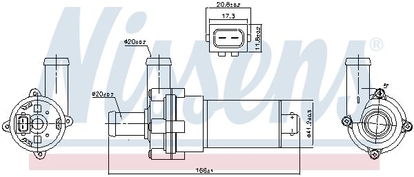 NISSENS 831052 Water Pump, engine cooling