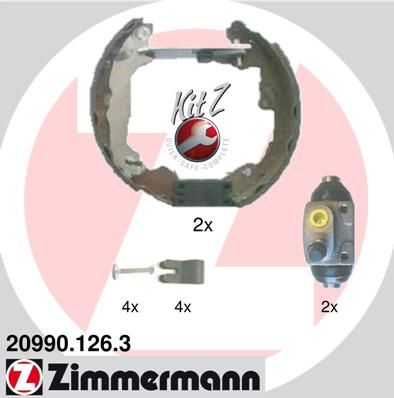 ZIMMERMANN fékpofakészlet 20990.126.3