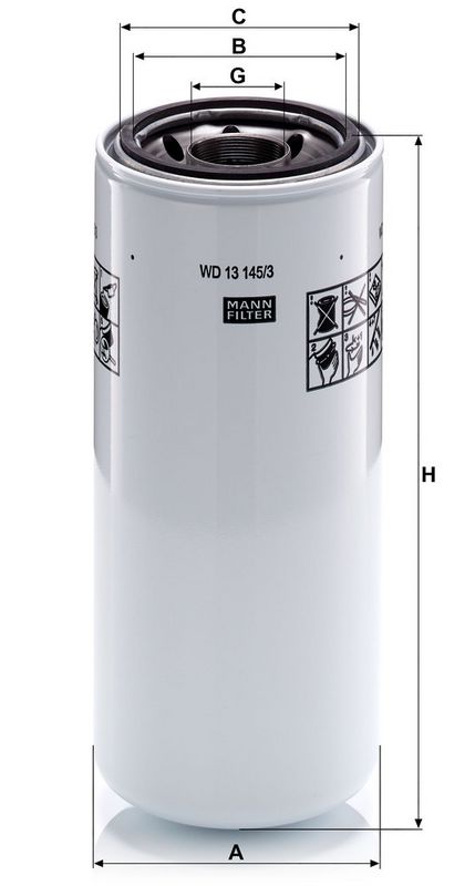 Filtru ulei WD 13 145/3 MANN-FILTER