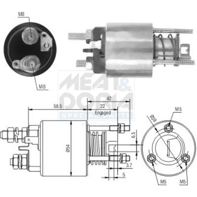 MEAT & DORIA Magneetschakelaar, startmotor 46121