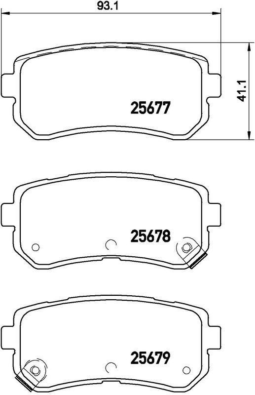 Piduriklotsi komplekt, ketaspidur, BREMBO P 30 068