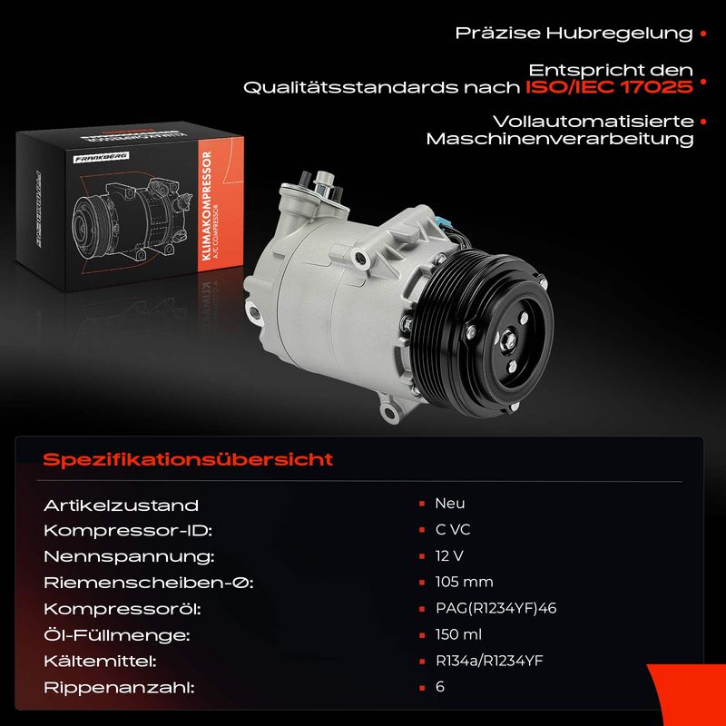 Frankberg 5481FB0048152 Compressor, air conditioning
