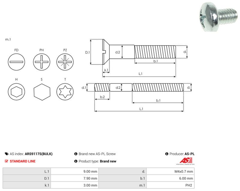 AS-PL ARS9117S(BULK) Repair Set, alternator