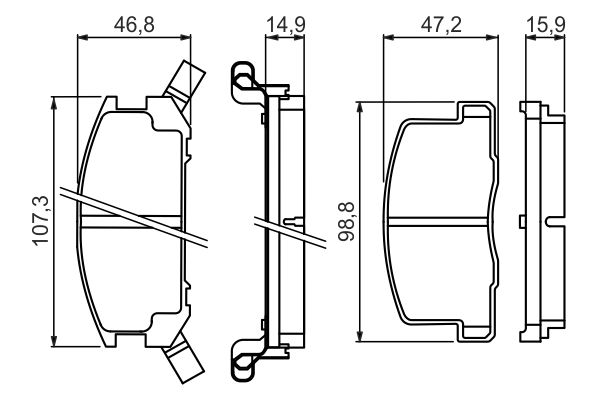 BOSCH 0 986 494 412 Brake Pad Set, disc brake