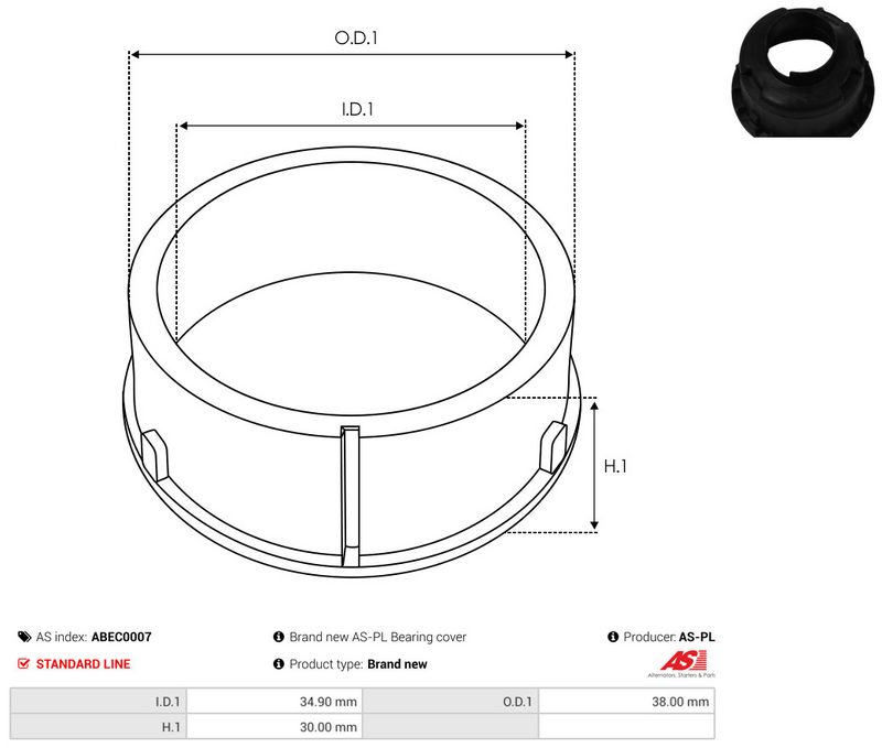 AS-PL ABEC0007 Protective Cap, alternator