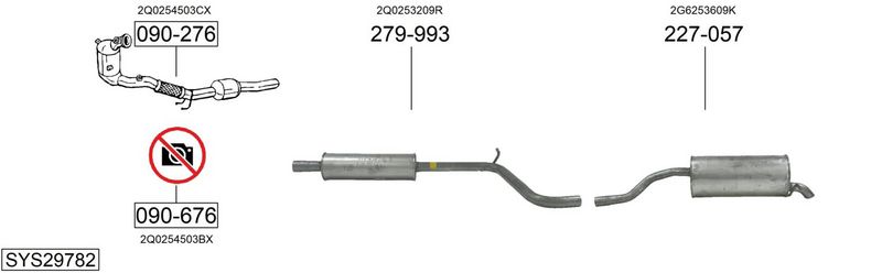Väljalaskesüsteem BOSAL SYS29782