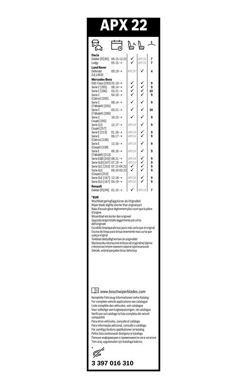 BOSCH 3 397 016 310 Wiper Blade