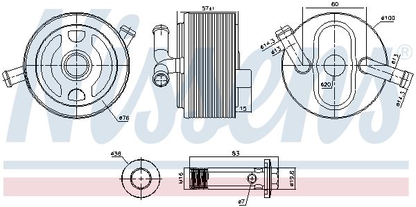 Охолоджувач оливи, моторна олива, Nissens 91243