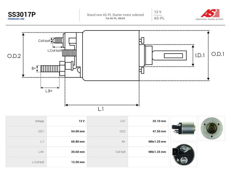 Magnetlülitus, starter, AS-PL SS3017P