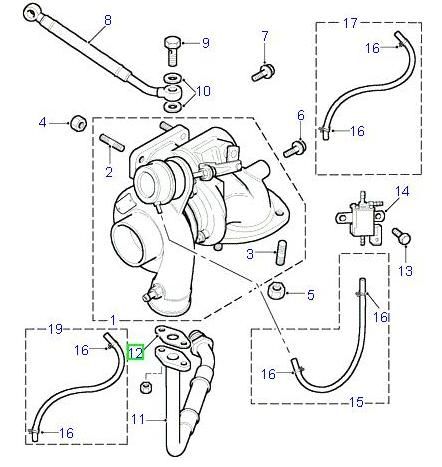 AG PARTS 9479 Gasket, oil outlet (charger)